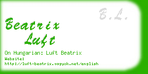 beatrix luft business card